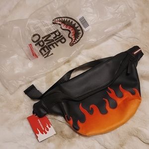 Sprayground x Cream Flame Fanny Pack